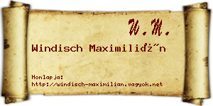 Windisch Maximilián névjegykártya